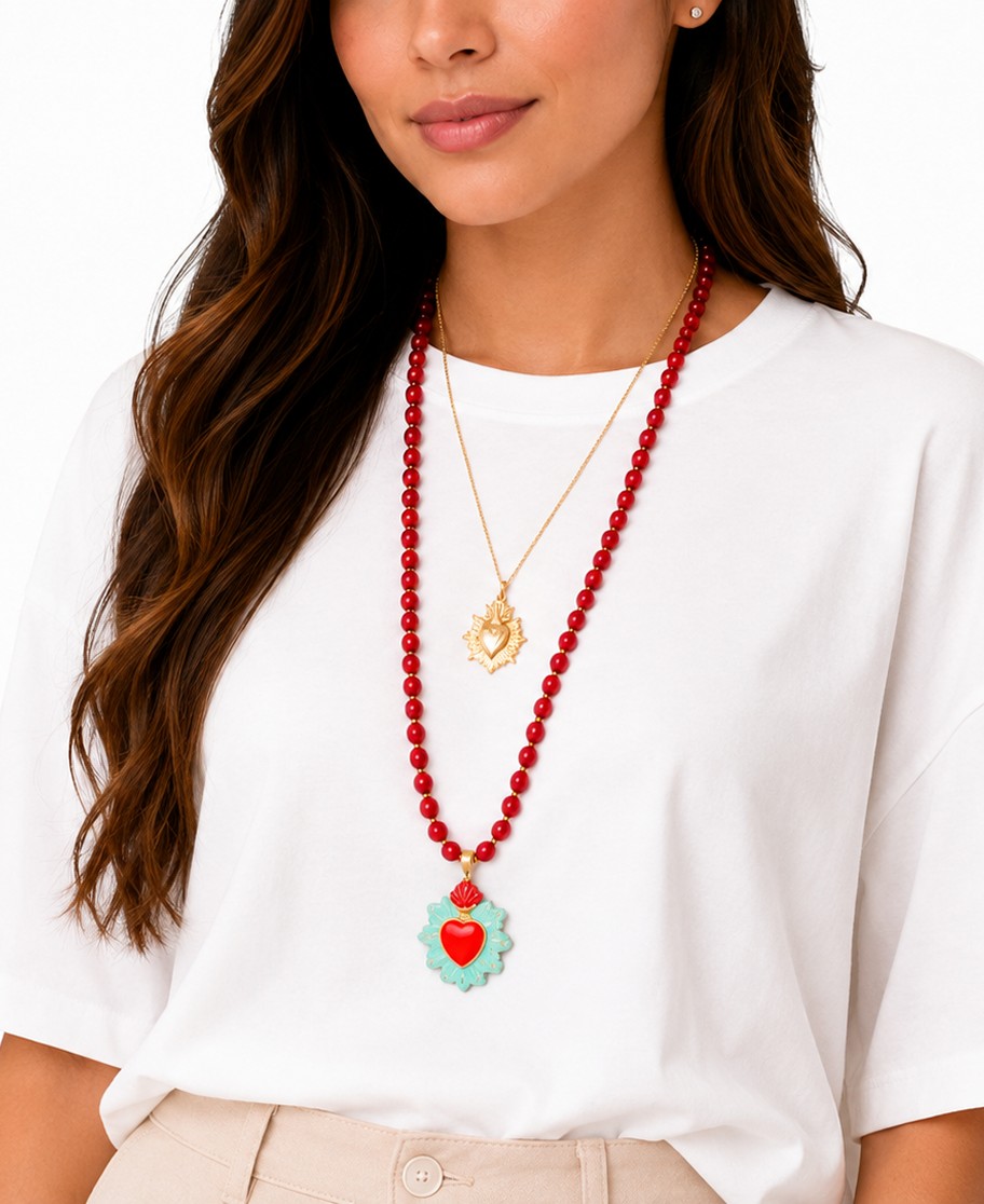 Collar chicle Sagrado Corazón